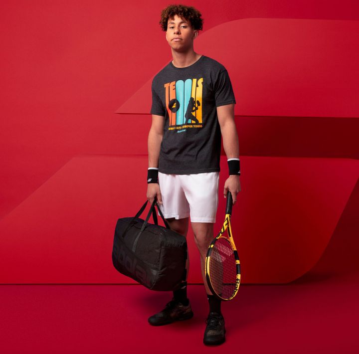 Babolat Exercise Message Tee Black Heather